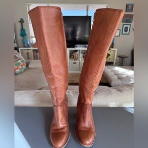 Gianni Bini Brown Leather Knee-High Boots